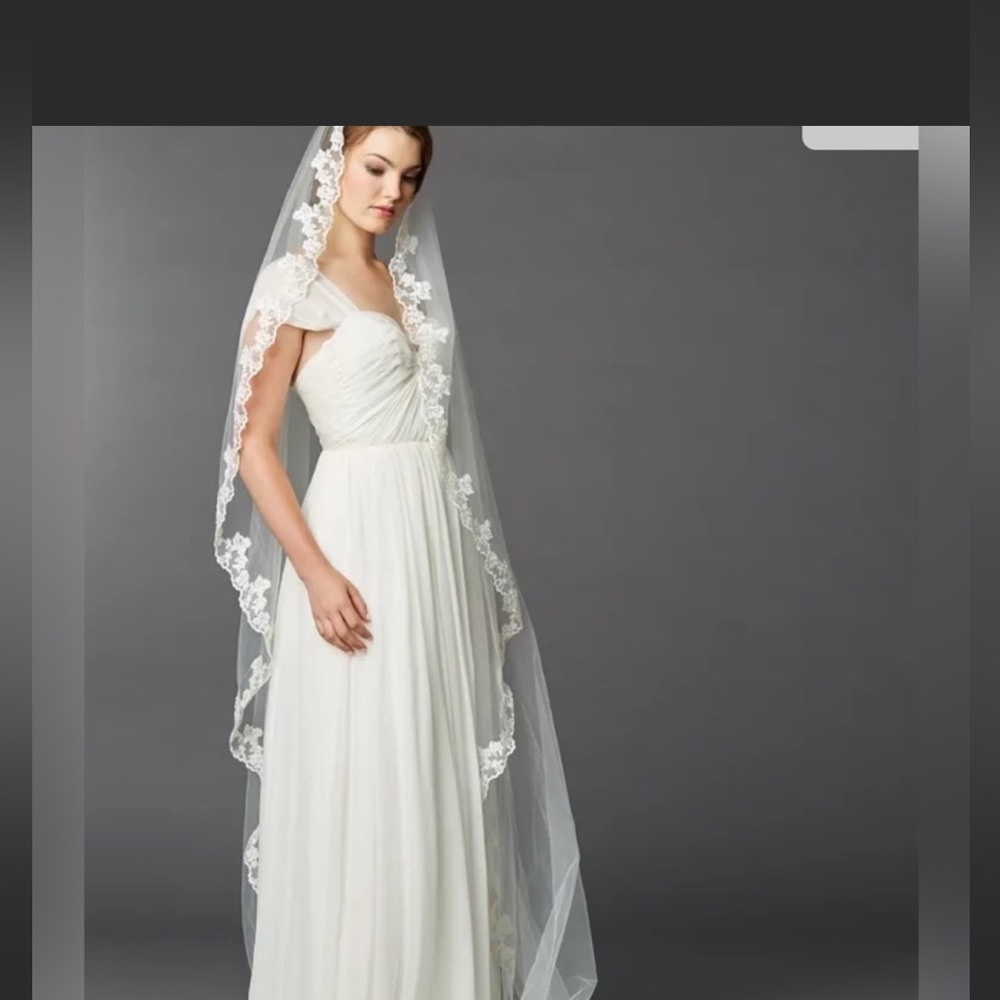 🌷New Wedding Veil with Applique Edging around💖